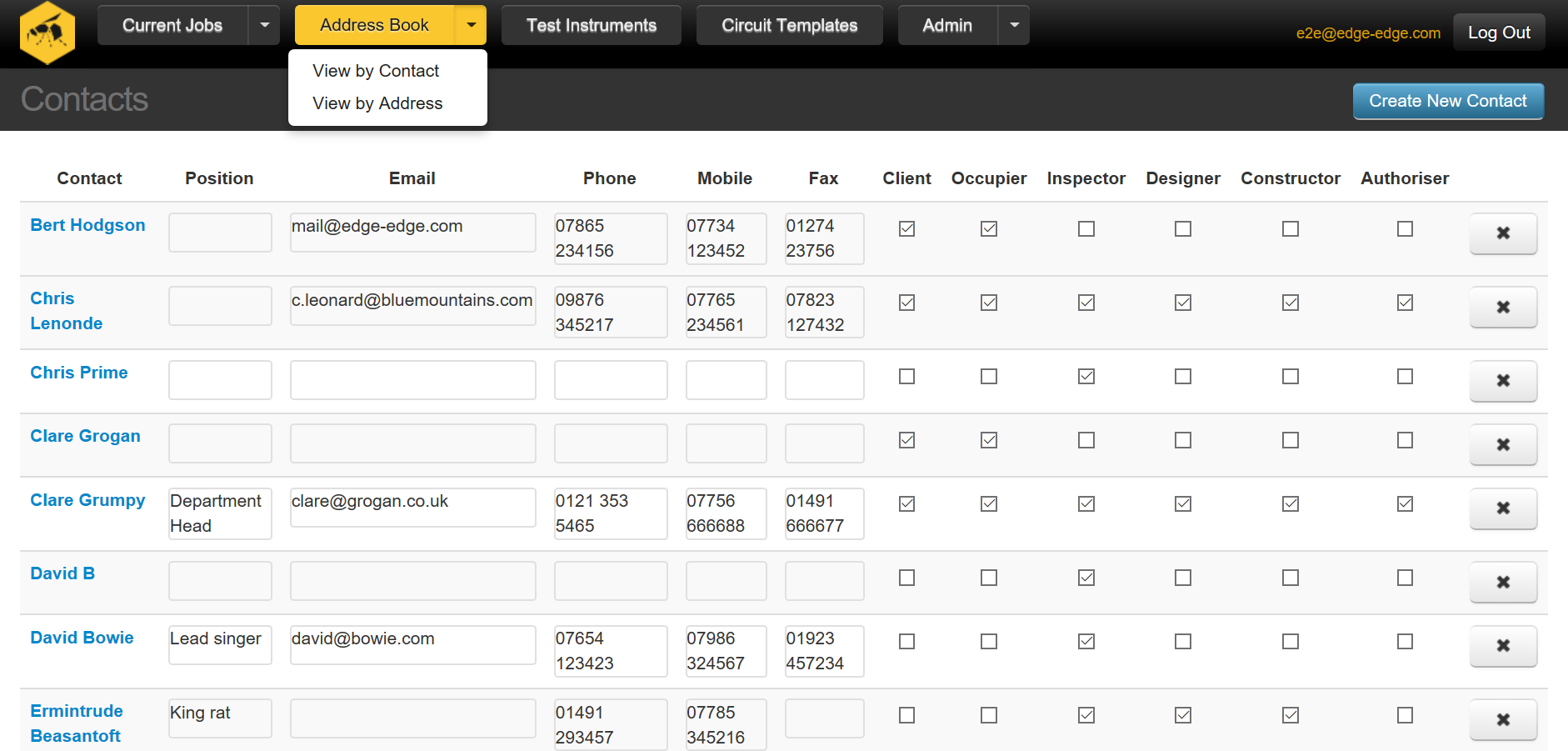 Address Book By Contact